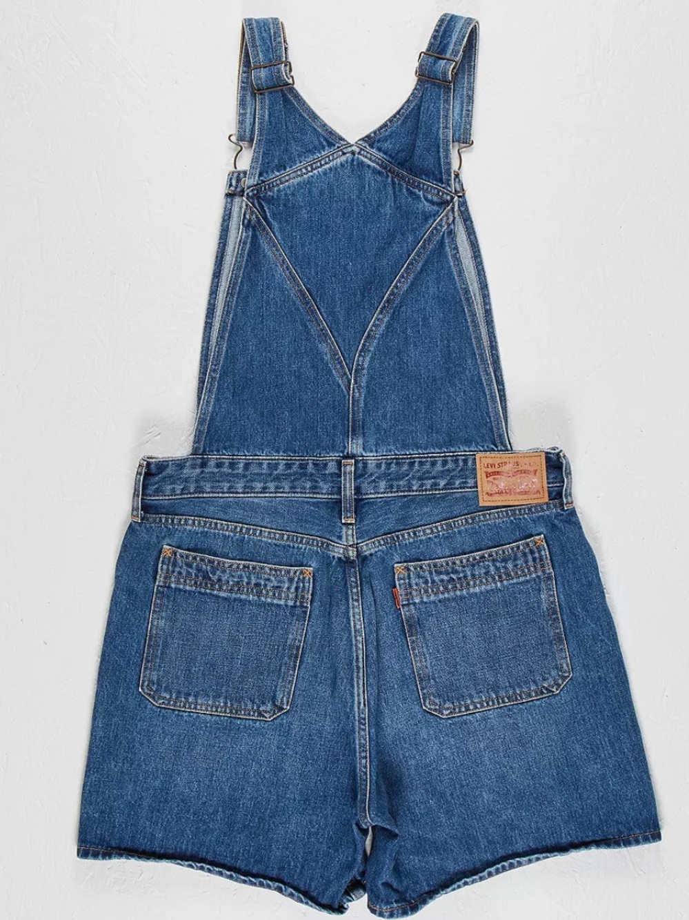 Levi's Blue Denim Short Overalls Urban Renewal One-Of-A-Kind Dungaree Small